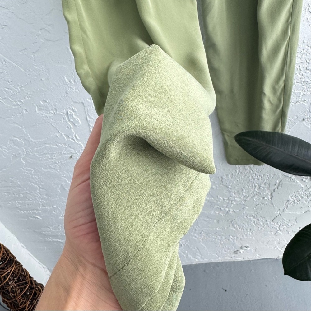 Joie Salima NWT Green Silk Pant High Rise Pleaded Front Lightweight Women's 6 - Picture 8 of 15